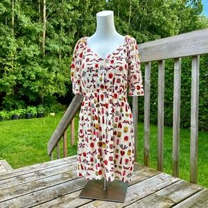 Compania Fantastica | Bugs print babydoll dress
